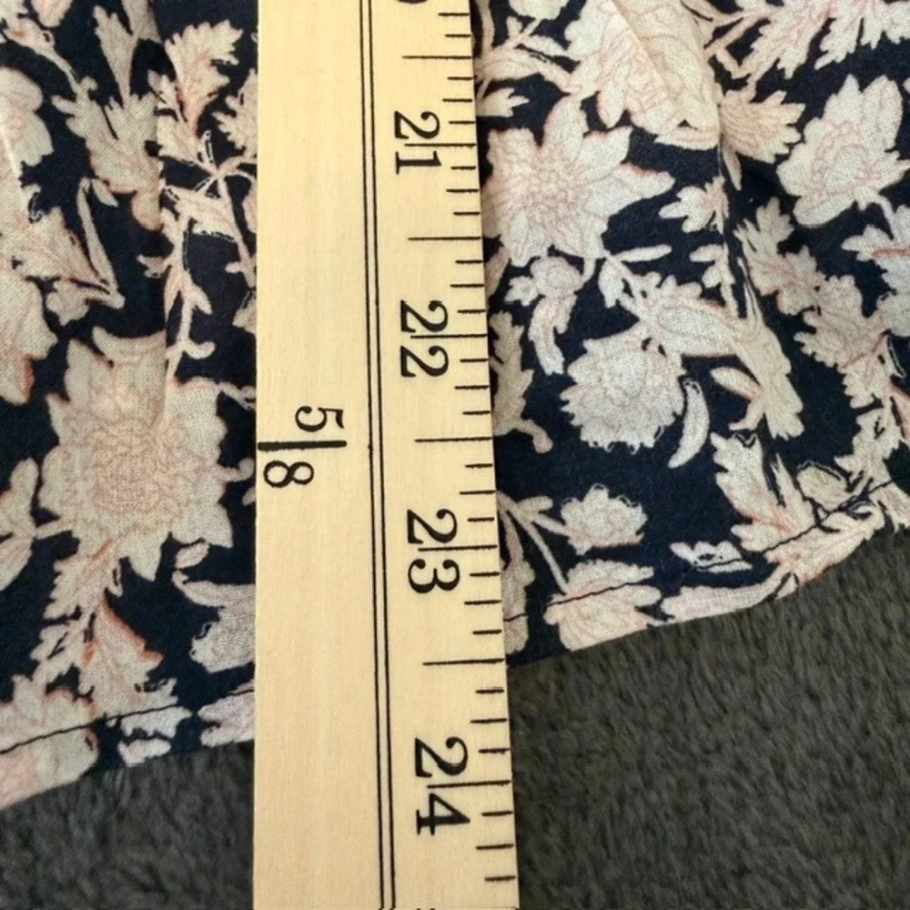 J.Crew Floral Peplum Cami Top Sleeveless Summer Cotton Navy Pink Small
